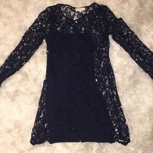 navy dress with detail
